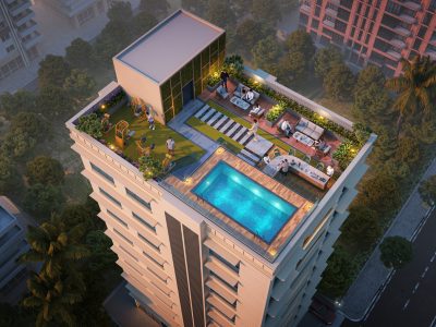 Terrace Closeup Evening View